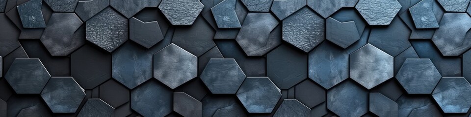 Modernistic Hexagon Mesh Abstract 3D Background