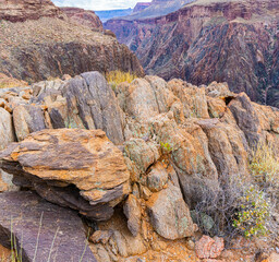 Navajo Sandstone Formations Along The Clear Creek Trail, Grand Canyon National Park, Arizona, USA