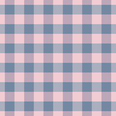 Buffalo Plaid seamless patten. Vector checkered pink and gray plaid textured background. Traditional gingham fabric print. Flannel winter plaid texture for fashion, print, design