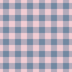 Buffalo Plaid seamless patten. Vector checkered pink and gray plaid textured background. Traditional gingham fabric print. Flannel winter plaid texture for fashion, print, design