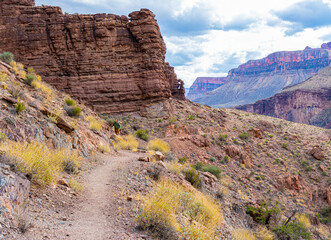 Small Sandstone Arch Along The Clear Creek Trail, Grand Canyon National Park, Arizona, USA