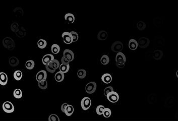Dark Silver, Gray vector layout with circle shapes.