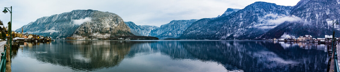 panorama of the lake in mountains
