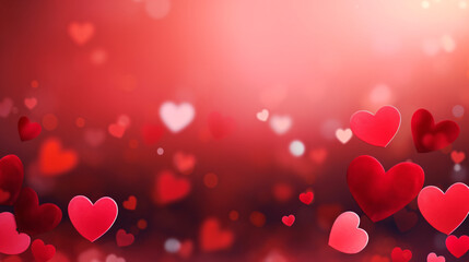 Valentines background with hearts