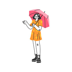 outline pose with orange clothes outline