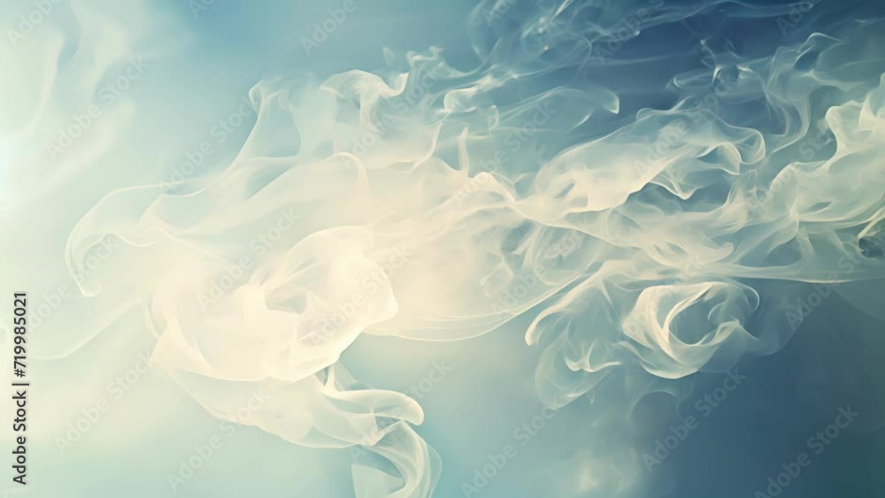 Poster a dreamy and atmospheric view of the hazy clouds of smoke emanating from a cigarette.