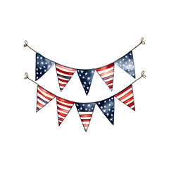 Fourth of July Independence Day Watercolor clipart