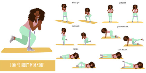 Healthy woman doing lower body workout