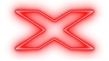 Obraz premium Red X PNG, Red X PNG transparent images, Glowing red neon light X wallpaper, neon light X wallpaper, Red X Transparent