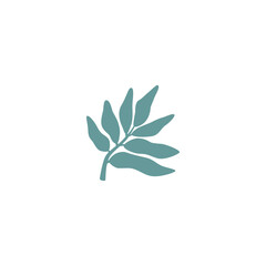 Leaf vector elements in pastel colors abstract