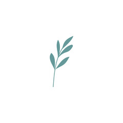 Leaf vector elements in pastel colors abstract