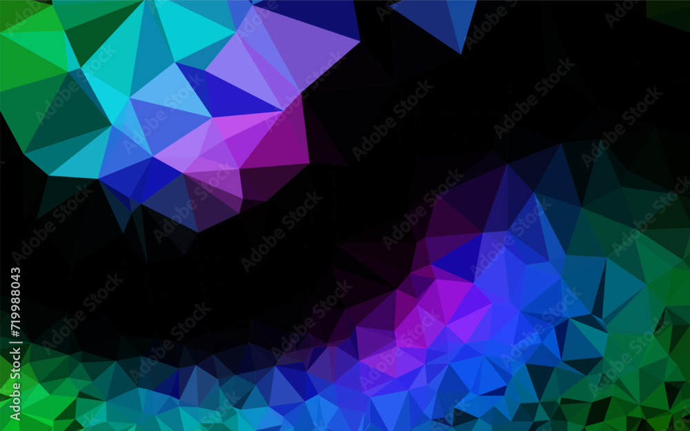 Aufkleber dark multicolor, rainbow vector abstract mosaic pattern. colorful illustration in abstract style wit