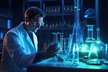 Confident scientist in laboratory portrait