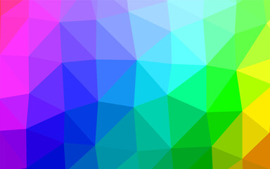 Light Multicolor, Rainbow vector low poly layout. Shining colored illustration in a Brand new style. The best triangular design for your business.
