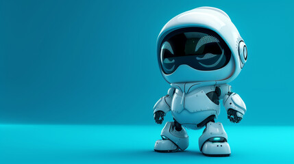 cute and adorable futuristic robot standing pose