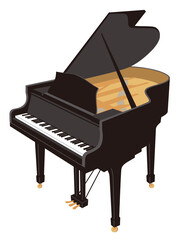 シンプルなピアノのイラスト
