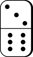 domino illustration outline