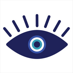 Blue evil eye, vector set eyes symbol, eye symbol, stock illustration.