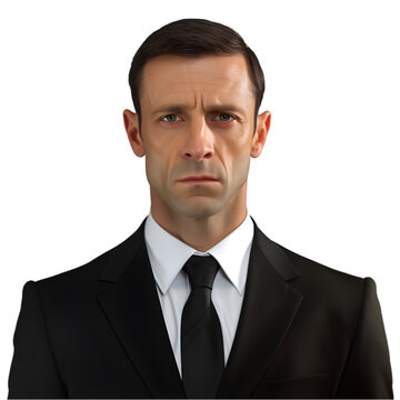 portrait of a businessman on transparent background PNG image