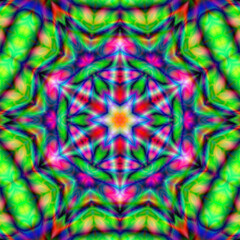 Graphic mandala with repeating elements, kaleidoscope background. Poster design template.