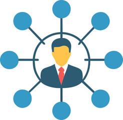 network of interconnected people, icon