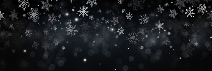Christmas background with shiny black glittering