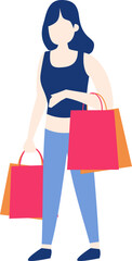 Shopping Girl With Bags