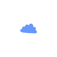 set of clouds in blue cloud