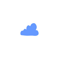 set of clouds in blue cloud