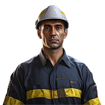 portrait of a worker on transparent background PNG image