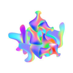 Abstract liquid art with a colorful fluid style