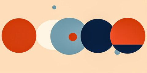 Minimalist background illustration in the style of the 60s