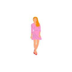 pose of a person wearing a pink outfit girl