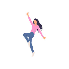 Obraz premium pose of a person wearing a pink outfit girl