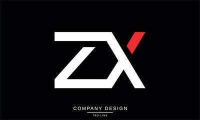 Fototapeta premium ZX, XZ, Abstract Letters Logo Monogram