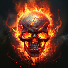 Fire skull