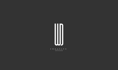 Alphabet letters Initials Monogram logo WD DW W D