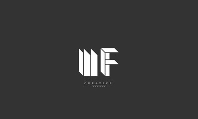 Alphabet letters Initials Monogram logo WF FW W F