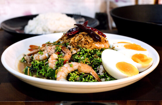 Shrimp And Boiled Egg Neem Flower Salad