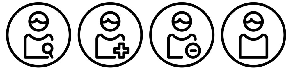 Obraz premium account icon set