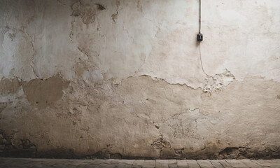 危険な香りのする崩れかけた古い壁  Old crumbling walls with dangerous atmosphere - obrazy, fototapety, plakaty