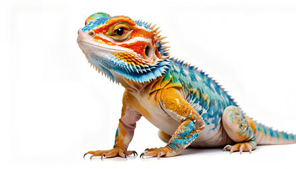 Fototapeta premium colorful watercolor bearded dragon