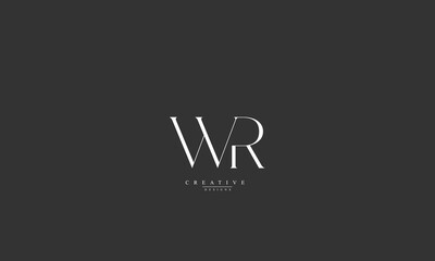 Fototapeta premium Alphabet letters Initials Monogram logo WR RW W R