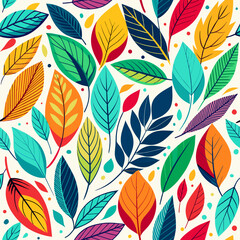 pattern with autumn leaves