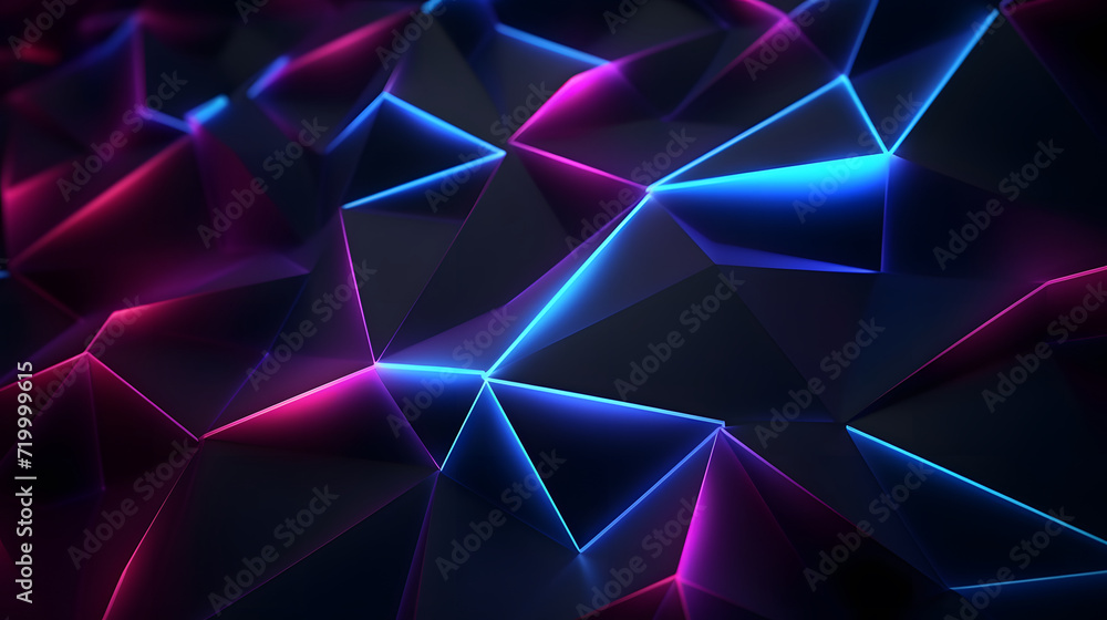 Poster abstract geometric background with triangles.digital technology banner