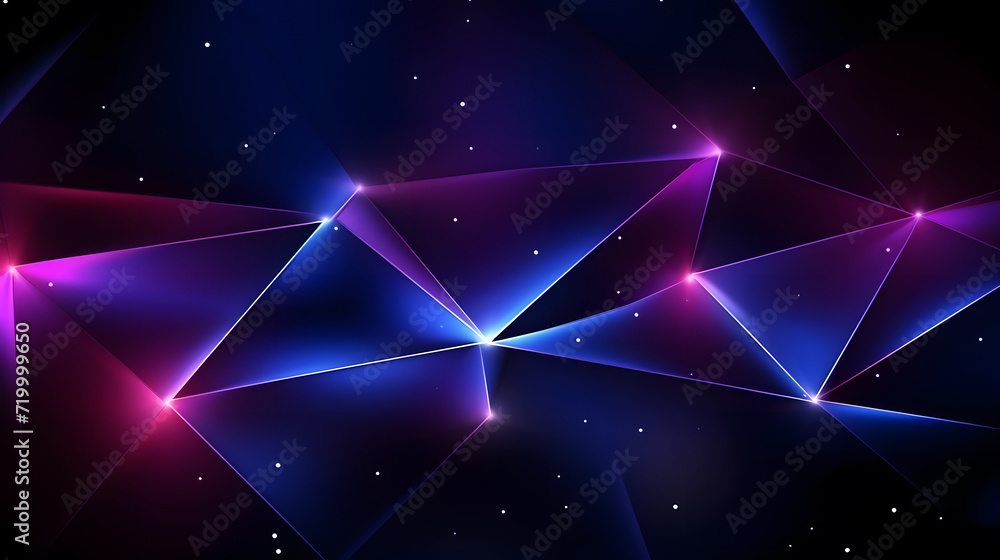 Aufkleber abstract geometric background with triangles.digital technology banner