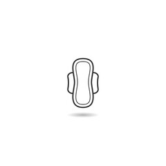 Feminine hygiene product icon with shadow