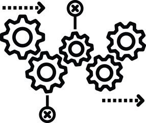 too much process loss icon over processing vector