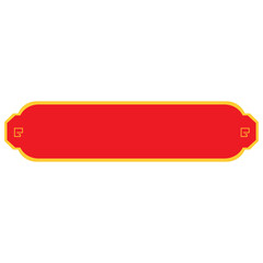 Red Chinese Frame and Border. Oriental Style