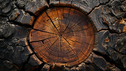 Oak Stump of tree - Powered by Adobe